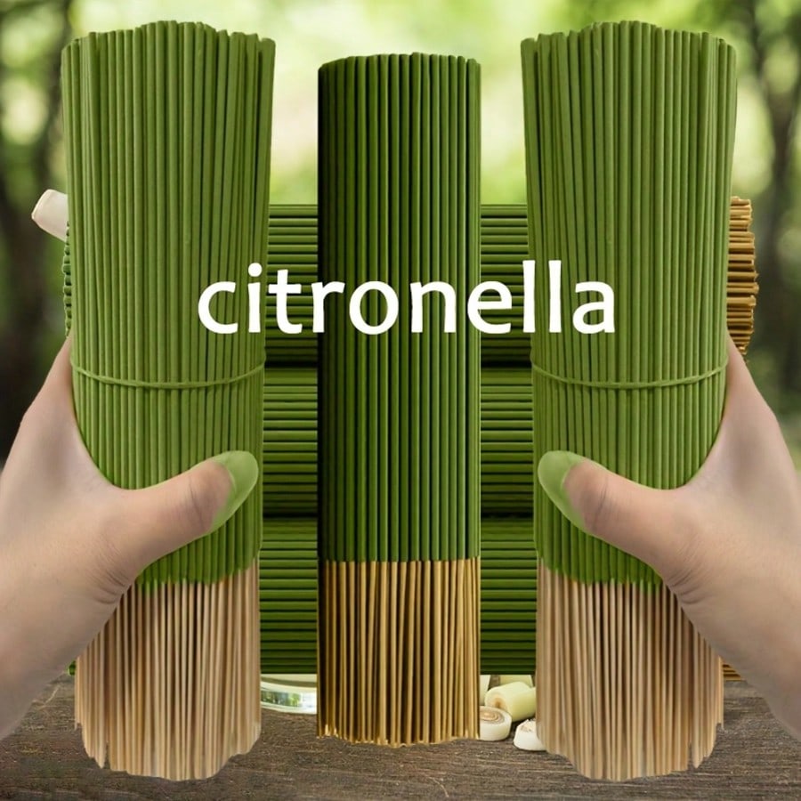 204pcs Scented Lemongrass Oil Lemon Grass Stick -45 Minute Burning Time, Summer Fragrance, Suitable For Home, Camping, Yard, Swimming Pool And Outdoor Activities - Air Purification And Relaxation, Holiday Decoration