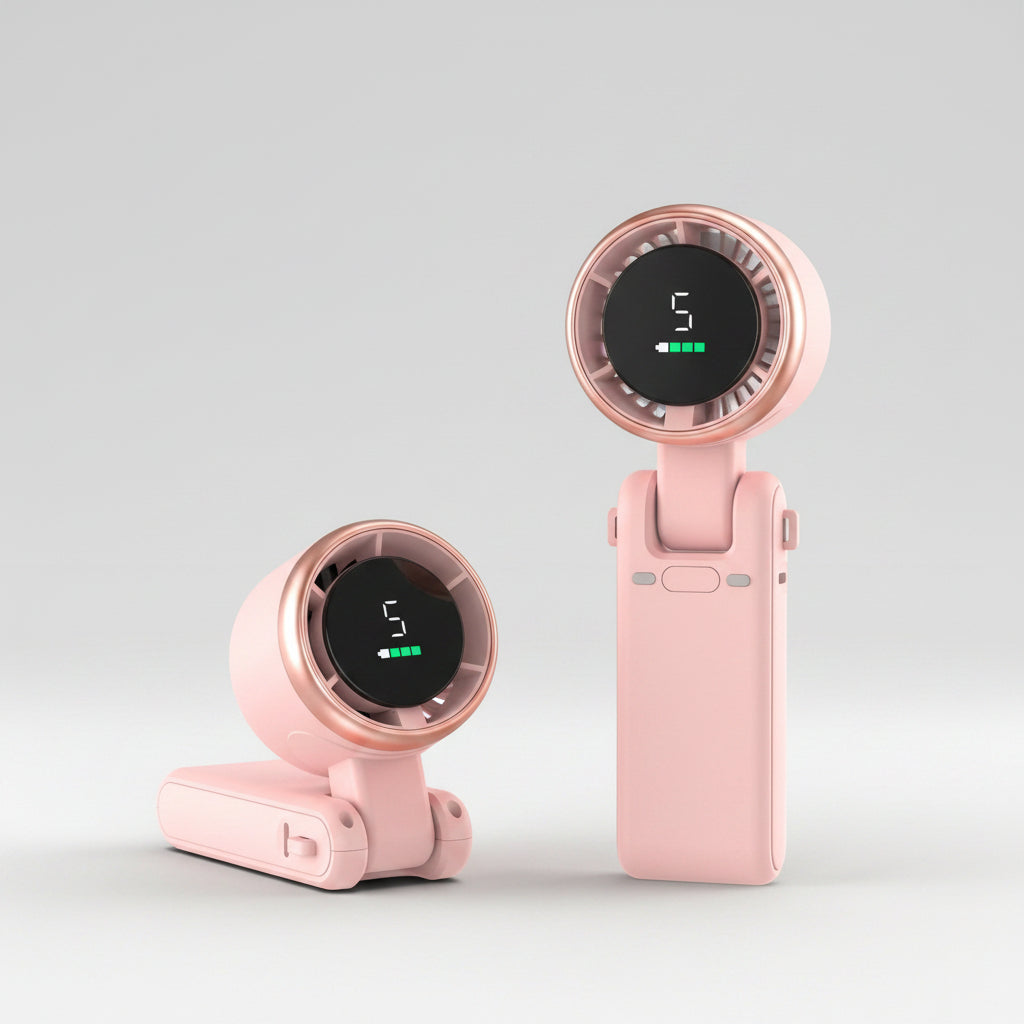 Portable Handheld Turbo Fan | 5000mAh, Foldable, 5-Speed