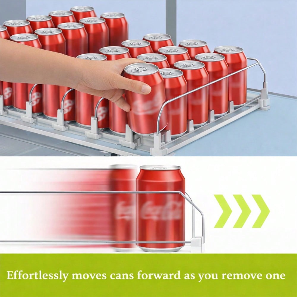 Self-Pushing Fridge Drink Organizer – Auto Can Dispenser 15 Cans | MIRA