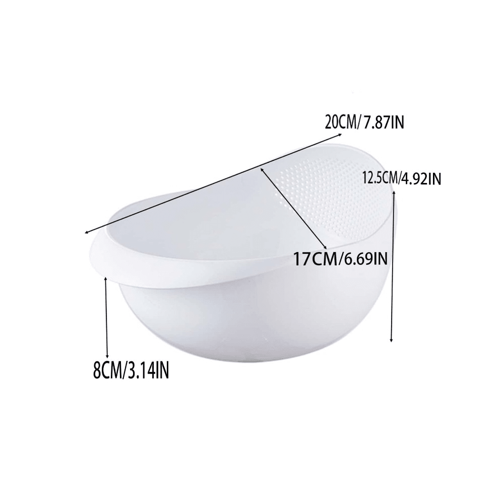 Rice Sieve Rice Drainage Basket Plastic Colander Kitchen Drain Basket Rice Bowl Fruit Vegetable Washing Strainer Basket Tools