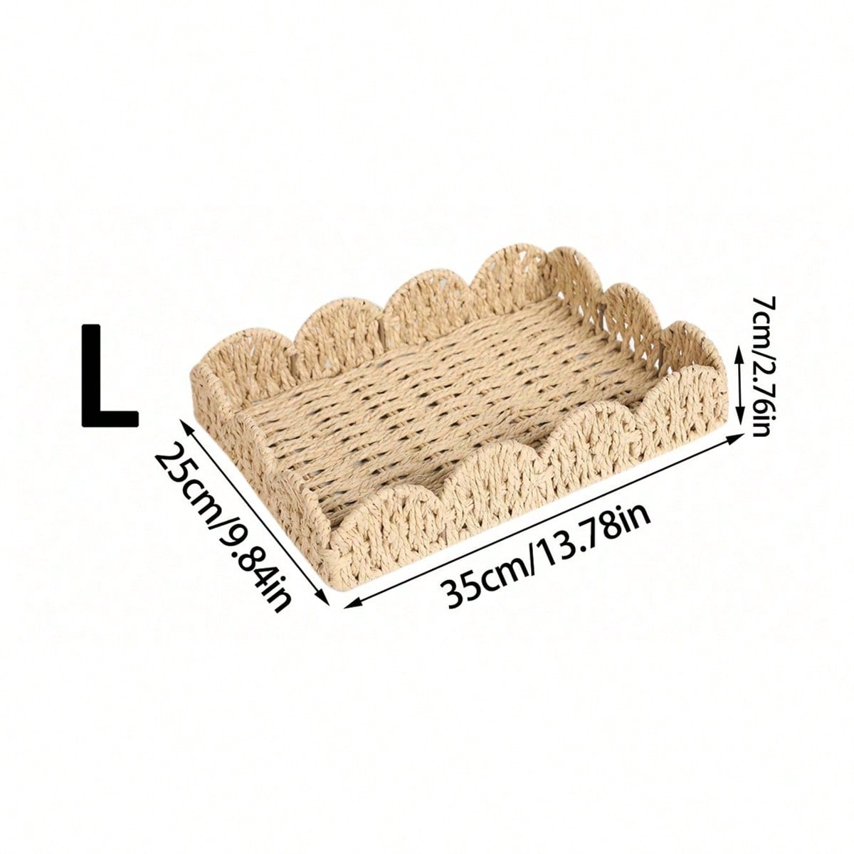 Hand-Woven Water Hyacinth Wicker Basket | Boho Storage Tray | MIRA