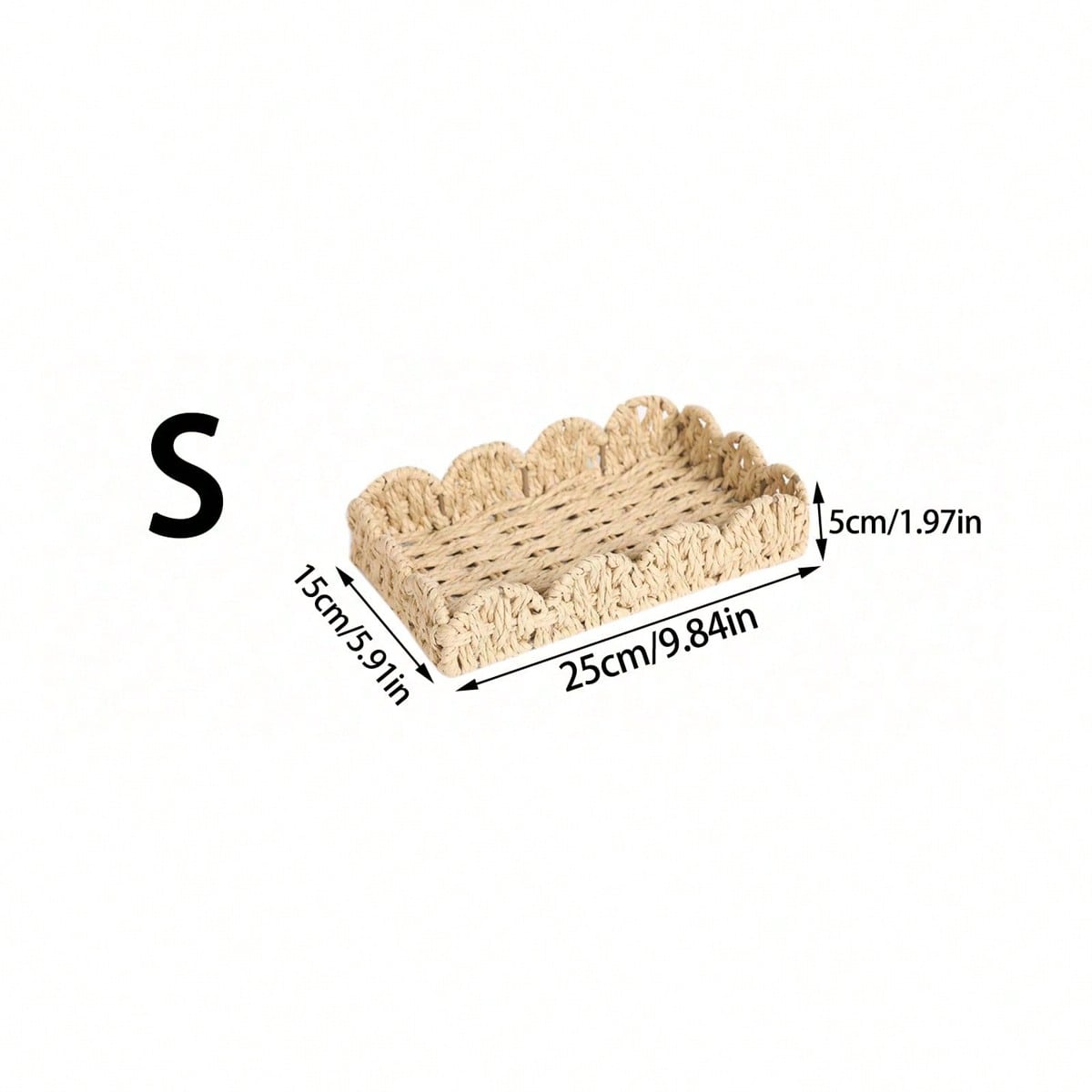 Hand-Woven Water Hyacinth Wicker Basket | Boho Storage Tray | MIRA