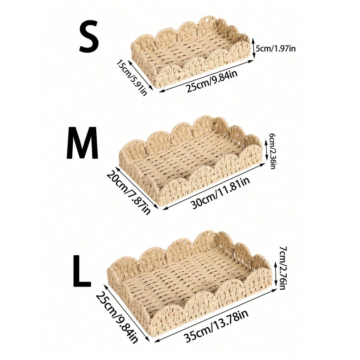 Hand-Woven Water Hyacinth Wicker Basket | Boho Storage Tray | MIRA