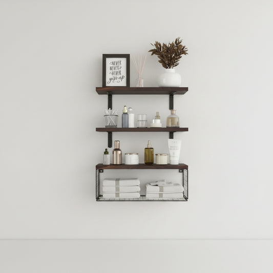 Wall Mounted Floating Bathroom Shelves