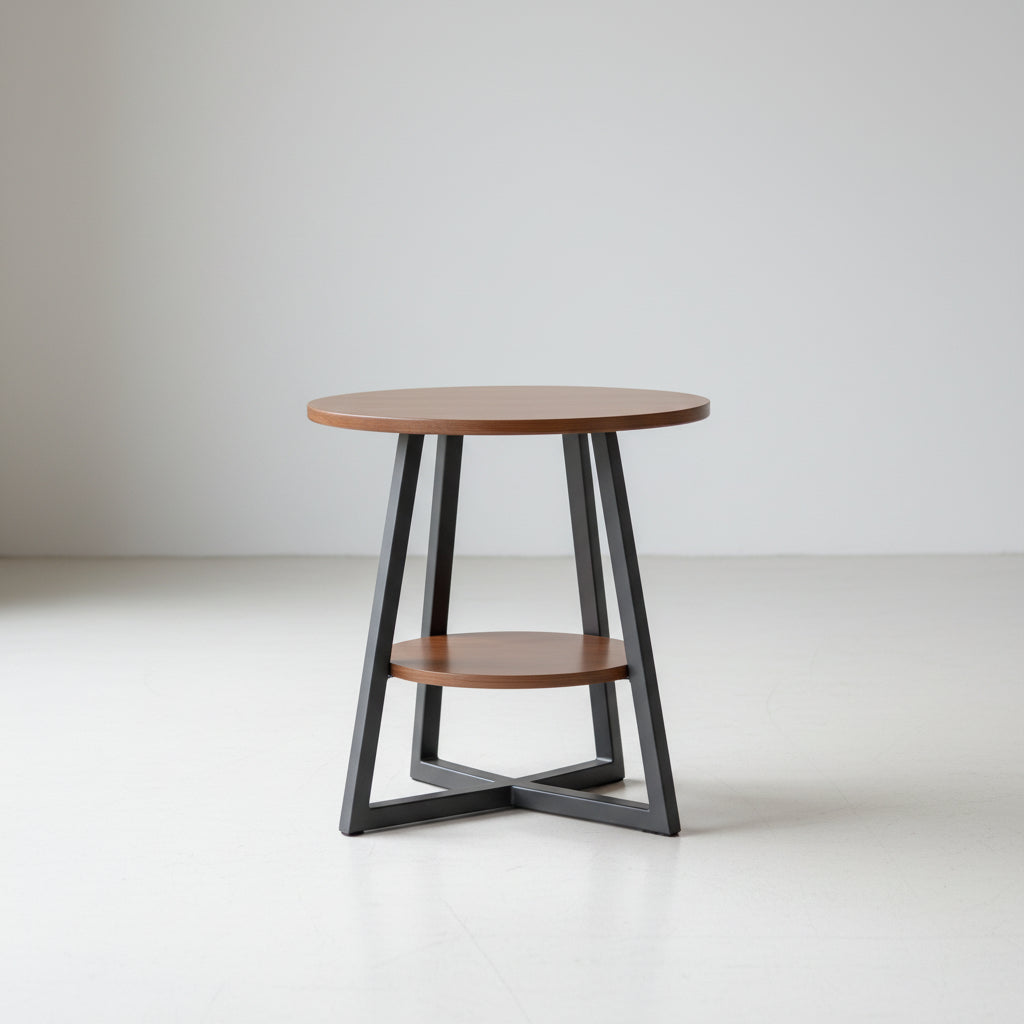 Double-Layer Compact Wooden Patio Coffee Table
