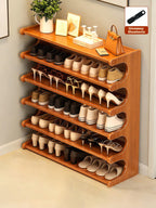 Bamboo Shoe Rack 3/5/6 Tier – Freestanding Shoe Storage Organizer | MIRA