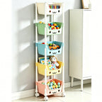 Rolling Storage Cart with Wheels 3/5 Tier – Kids Toy Organizer | MIRA