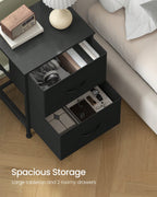 2-Drawer Dresser & Nightstand – Steel MDF Bedroom Storage | MIRA