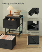 2-Drawer Dresser & Nightstand – Steel MDF Bedroom Storage | MIRA