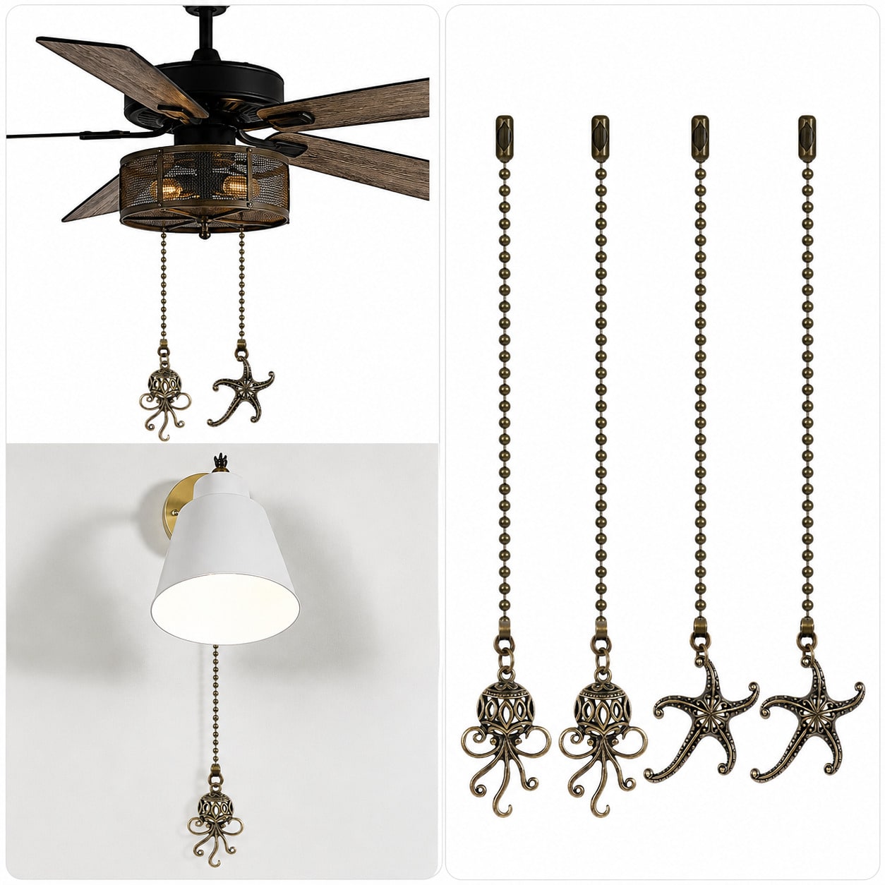 Ceiling Fan Pull Chain Extensions | Boho Totem Decorative Pendants – MIRA