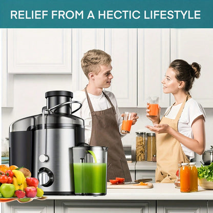 Multi-Functional Juicer, Fruit Juice Maker, Suitable For Vegetables And Fruits - Wide Feed Opening For Easy Juice Extraction, Easy To Clean, Space-Saving Design, Ideal Choice For A Healthy Lifestyle And Delicious Beverages, Christmas Gift