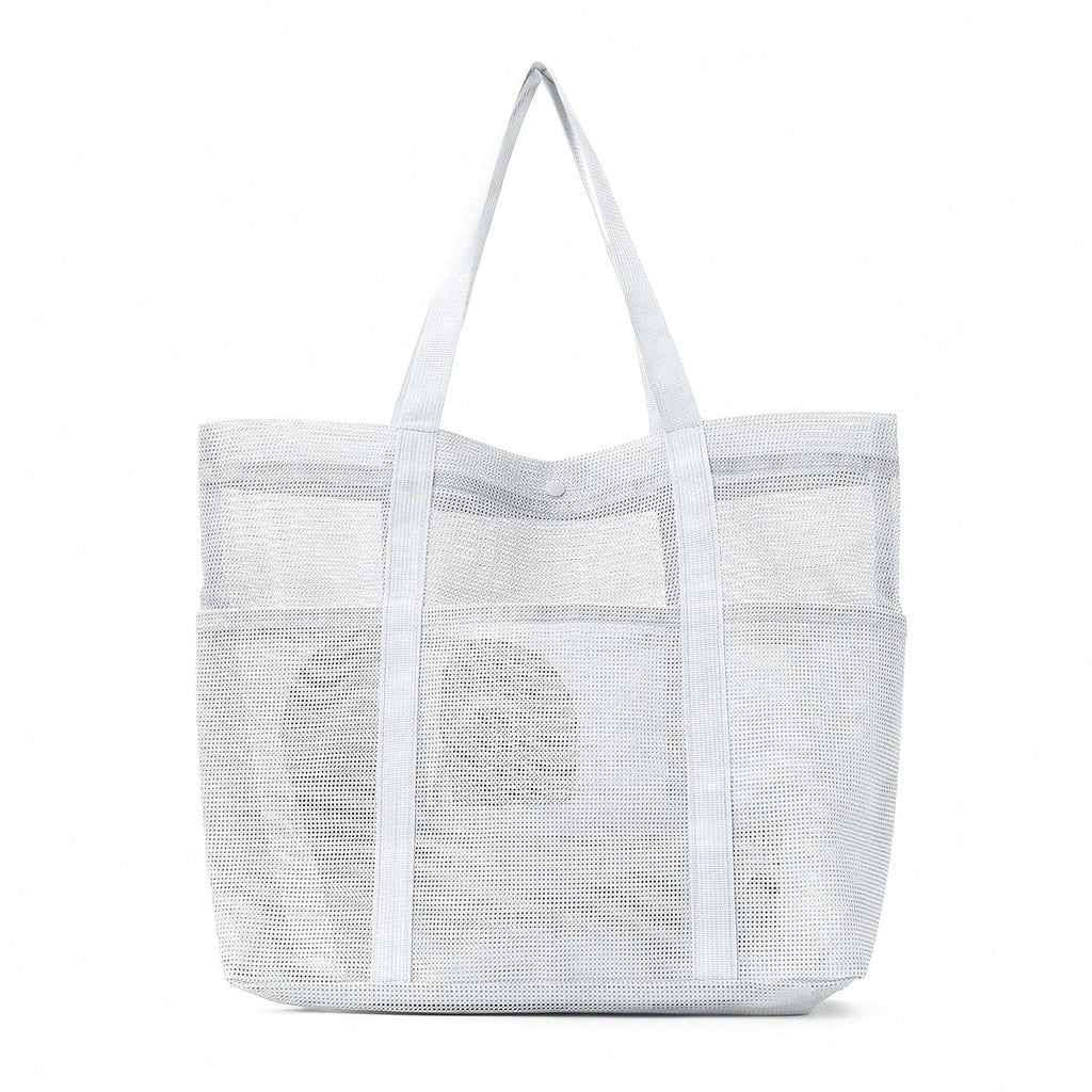 Large Mesh Beach Tote Bag with Pockets – Foldable & Sandproof | MIRA