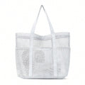 Large Mesh Beach Tote Bag with Pockets – Foldable & Sandproof | MIRA