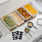 Airtight Food Storage Containers 8-Piece Set with Scoops & Labels | MIRA