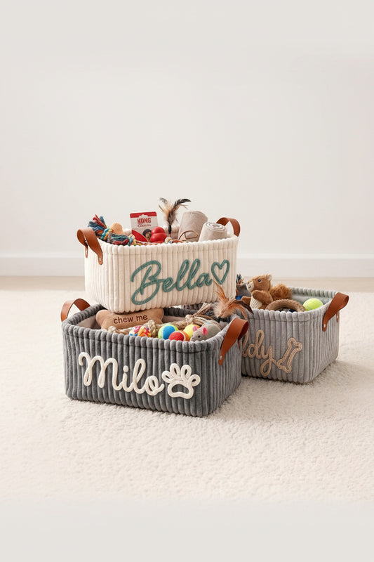 Personalized Dog Toy Basket
