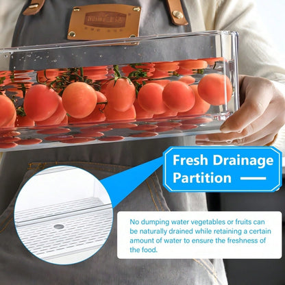 7/14 Pack Fridge Organizers,Stackable Refrigerator Organizer Bins With Lids,Fridge Fruit Storage Containers,Space-Saving Organizers Suitable For Kitchen,Cabinets And Fridge,For Snacks, Fruits, Vegetable, Cereals,Perfect Gift For Graduation,Party,Birthday,