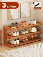 Bamboo Shoe Rack 3/5/6 Tier – Freestanding Shoe Storage Organizer | MIRA
