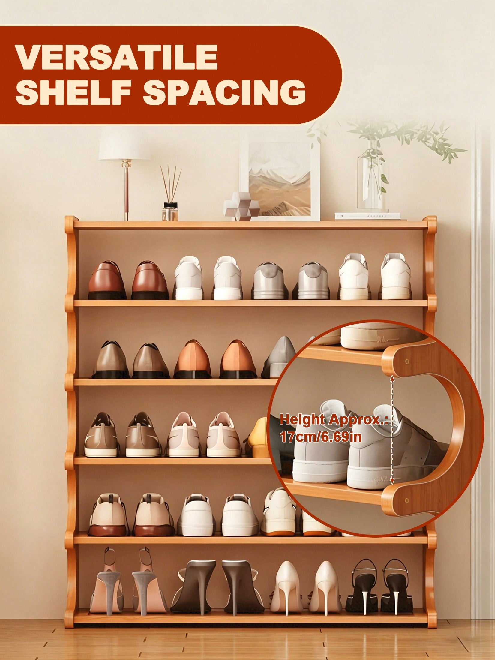 Bamboo Shoe Rack 3/5/6 Tier – Freestanding Shoe Storage Organizer | MIRA