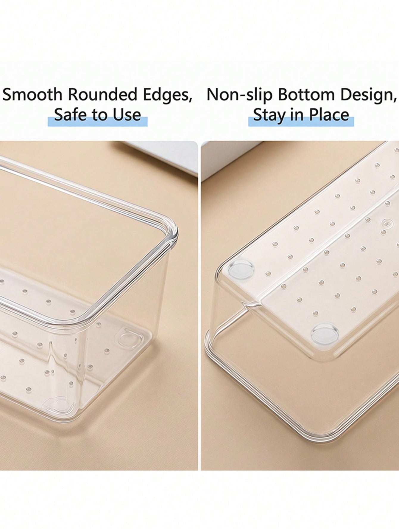Clear Plastic Drawer Organizer Set – 13 to 60 Pcs, 4 Sizes | MIRA
