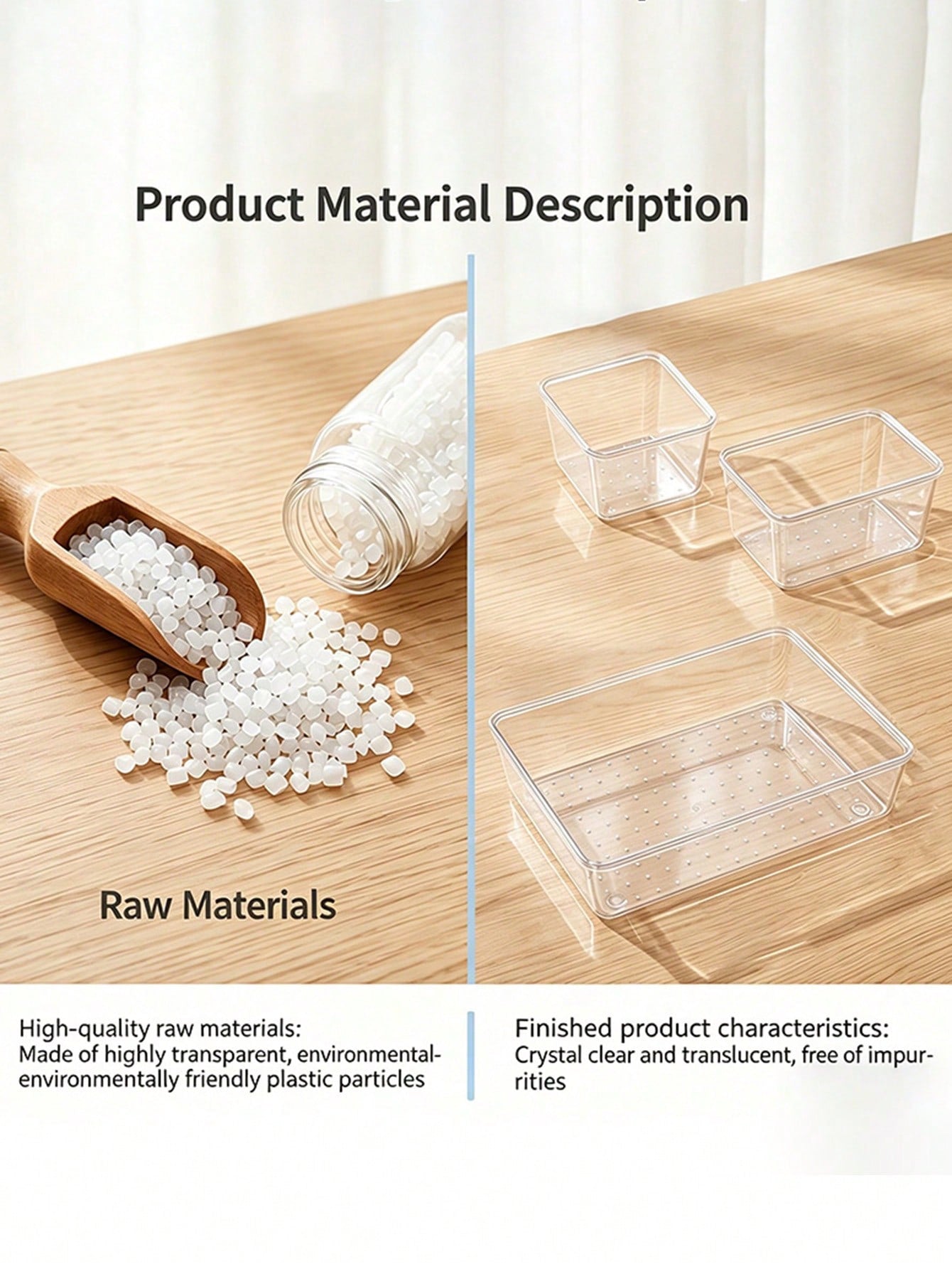 Clear Plastic Drawer Organizer Set – 13 to 60 Pcs, 4 Sizes | MIRA