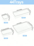 Clear Plastic Drawer Organizer Set – 13 to 60 Pcs, 4 Sizes | MIRA