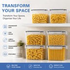 Airtight Food Storage Containers 8-Piece Set with Scoops & Labels | MIRA
