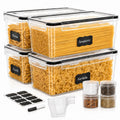 Airtight Food Storage Containers 8-Piece Set with Scoops & Labels | MIRA