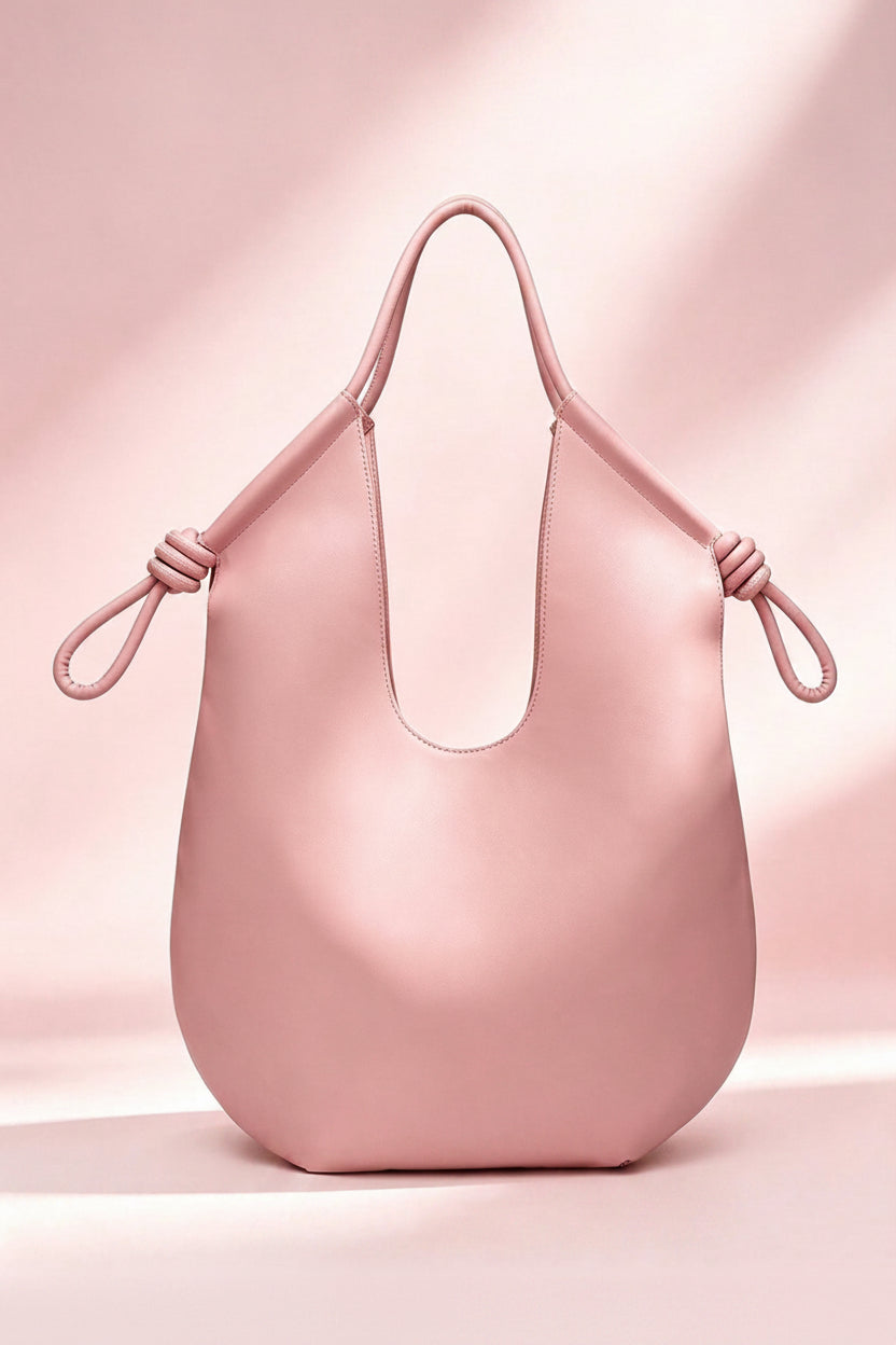 PU Leather Slouchy Drawstring Shoulder Bag | Large Tote | MIRA