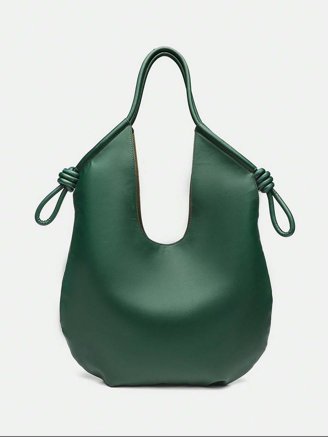 PU Leather Slouchy Drawstring Shoulder Bag | Large Tote | MIRA