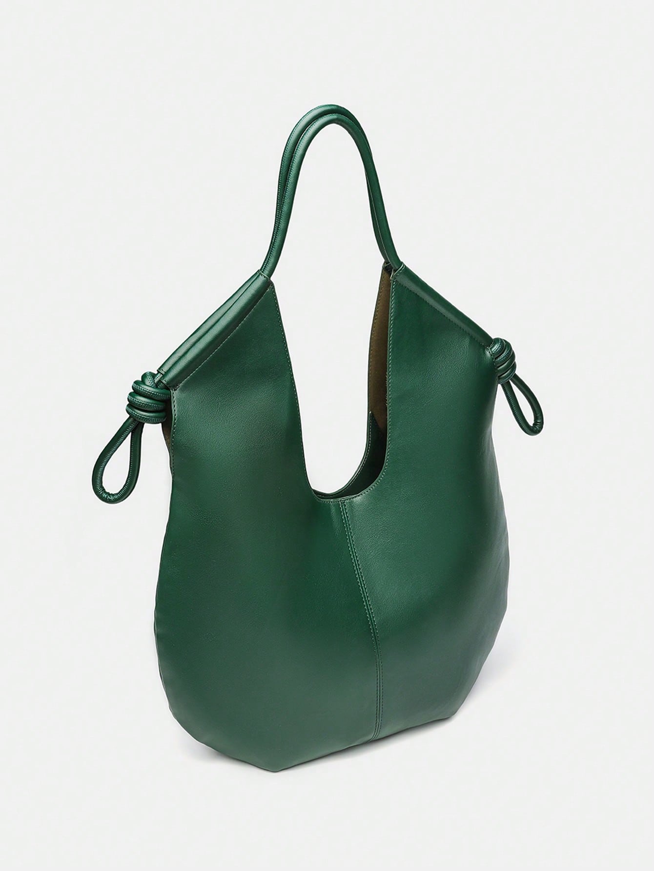 PU Leather Slouchy Drawstring Shoulder Bag | Large Tote | MIRA