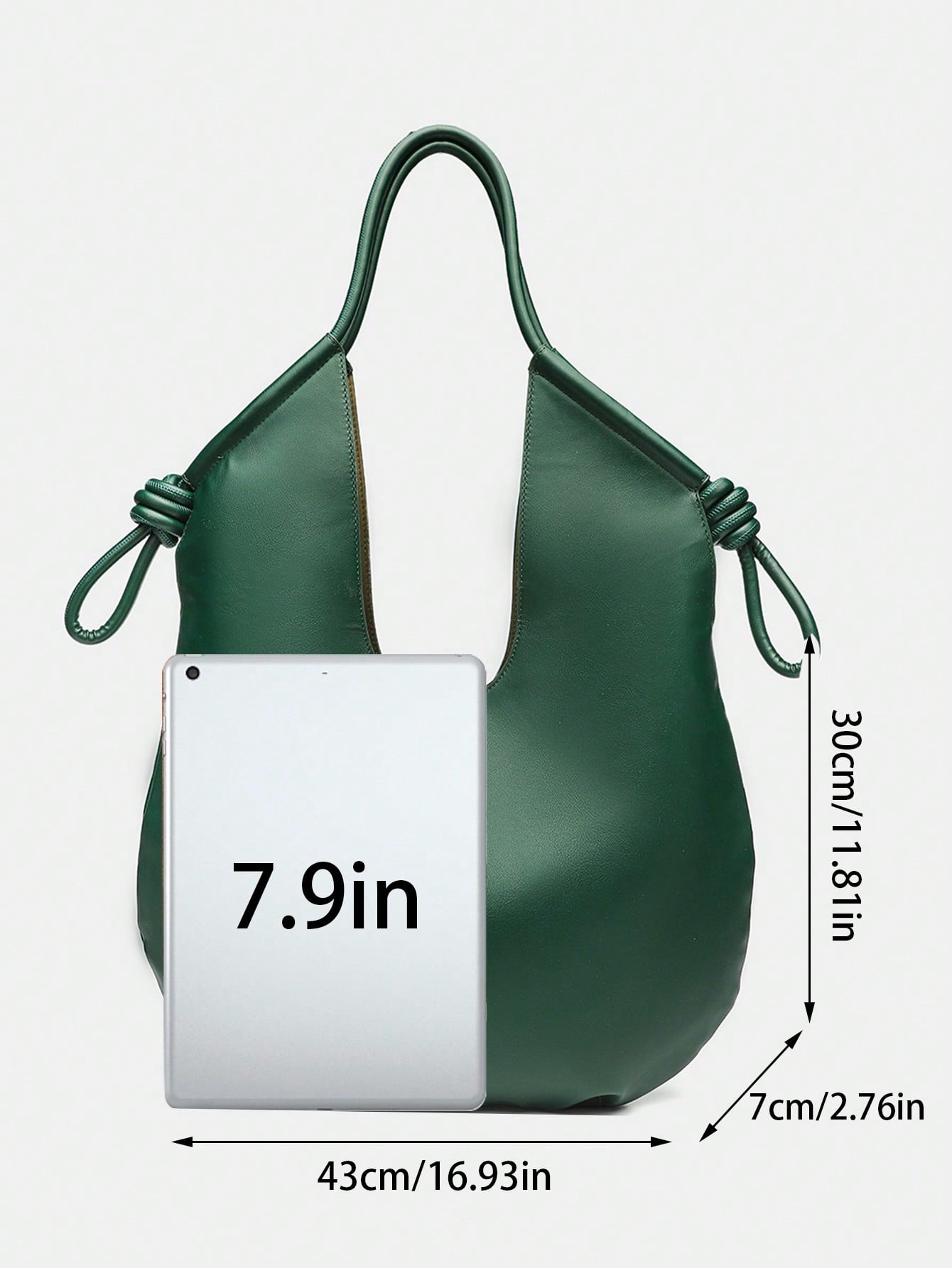 PU Leather Slouchy Drawstring Shoulder Bag | Large Tote | MIRA