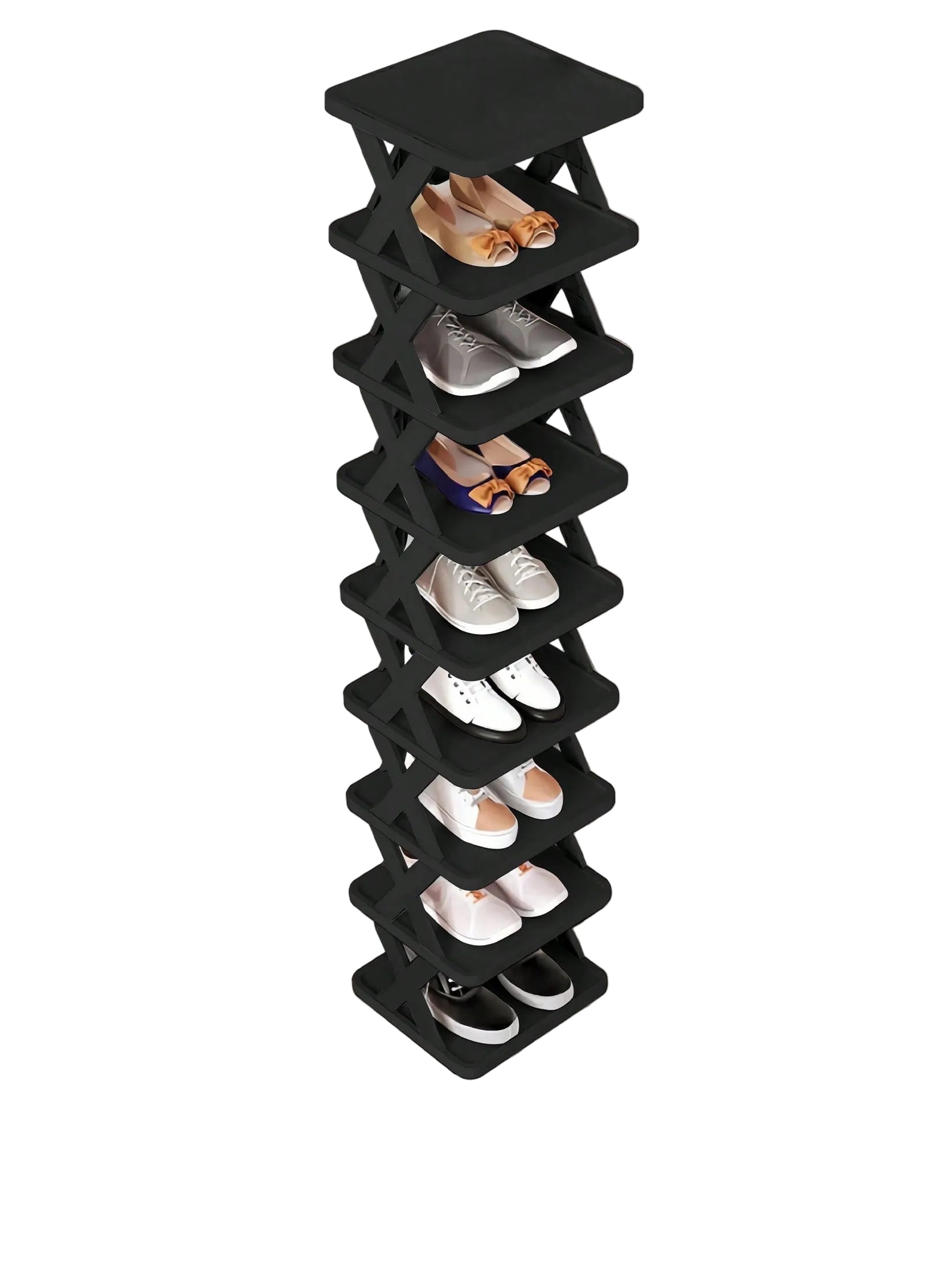 Vertical Shoe Rack 6/9 Tier – Narrow Freestanding Entryway Organizer | MIRA