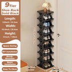 Vertical Shoe Rack 6/9 Tier – Narrow Freestanding Entryway Organizer | MIRA