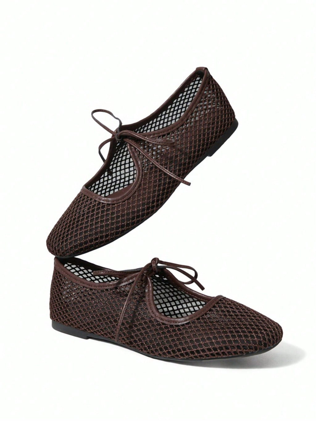 Women's Mesh Flat Shoes | Square Toe Ballet Flats | MIRA