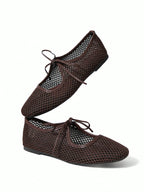 Women's Mesh Flat Shoes | Square Toe Ballet Flats | MIRA