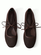 Women's Mesh Flat Shoes | Square Toe Ballet Flats | MIRA