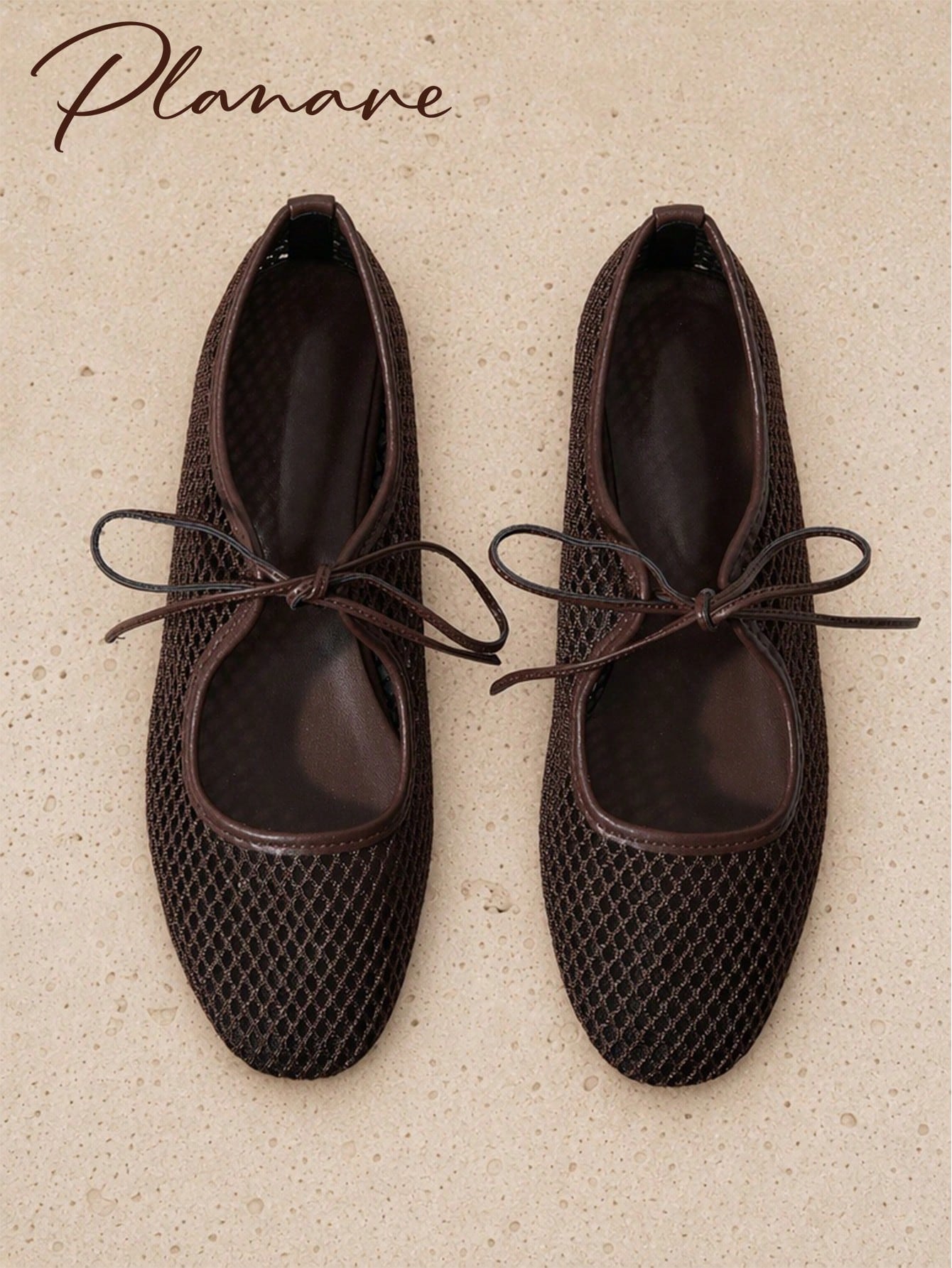 Women's Mesh Flat Shoes | Square Toe Ballet Flats | MIRA