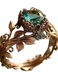 14K Gold Plated CZ Ring for Women | Vintage Glamour Jewelry | MIRA
