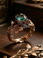 14K Gold Plated CZ Ring for Women | Vintage Glamour Jewelry | MIRA