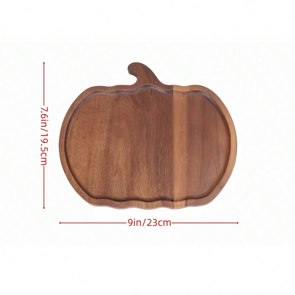 Pumpkin Shaped Wooden Serving Tray – Halloween Thanksgiving Gift | MIRA