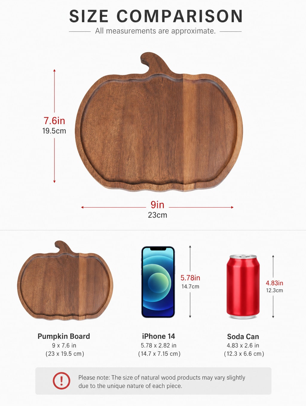 Pumpkin Shaped Wooden Serving Tray – Halloween Thanksgiving Gift | MIRA
