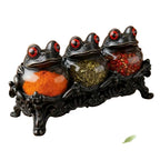 Gothic Frog Spice Jars Set of 3 – Apothecary Witch Kitchen Decor | MIRA
