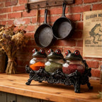 Gothic Frog Spice Jars Set of 3 – Apothecary Witch Kitchen Decor | MIRA