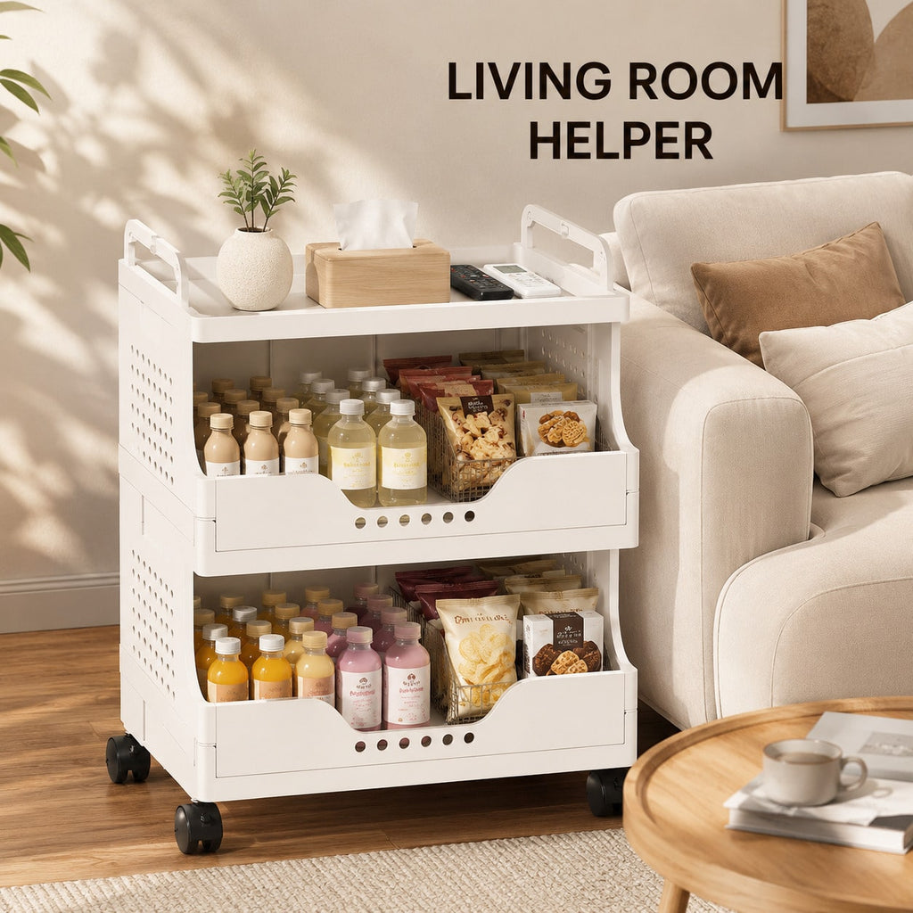 Stackable Storage Bins with Wheels 1-4 Tier – Rolling Plastic Organizer | MIRA