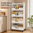 Stackable Storage Bins with Wheels 1-4 Tier – Rolling Plastic Organizer | MIRA