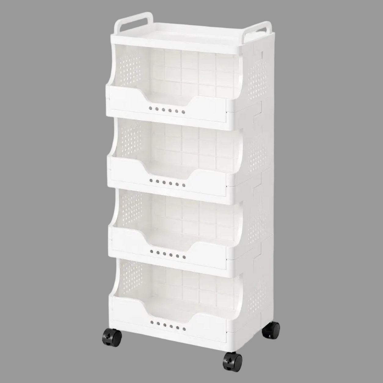 Stackable Storage Bins with Wheels 1-4 Tier – Rolling Plastic Organizer | MIRA