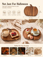 Pumpkin Shaped Wooden Serving Tray – Halloween Thanksgiving Gift | MIRA
