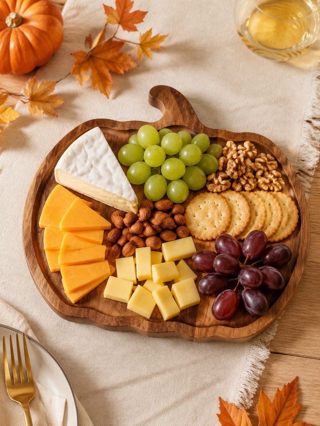 Pumpkin Shaped Wooden Serving Tray – Halloween Thanksgiving Gift | MIRA