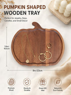 Pumpkin Shaped Wooden Serving Tray – Halloween Thanksgiving Gift | MIRA