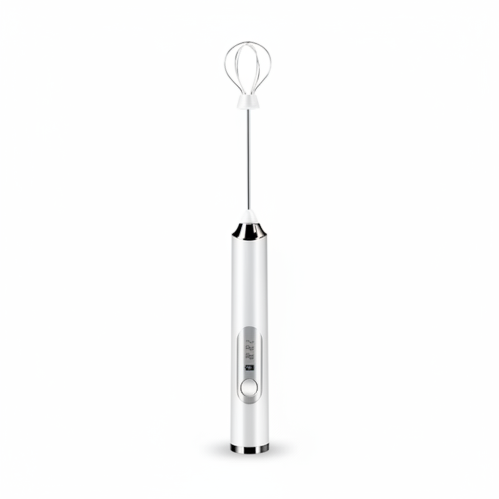 Electric Milk Frother | 3 Whisk Heads, 3-Speed Rechargeable Handheld Mixer